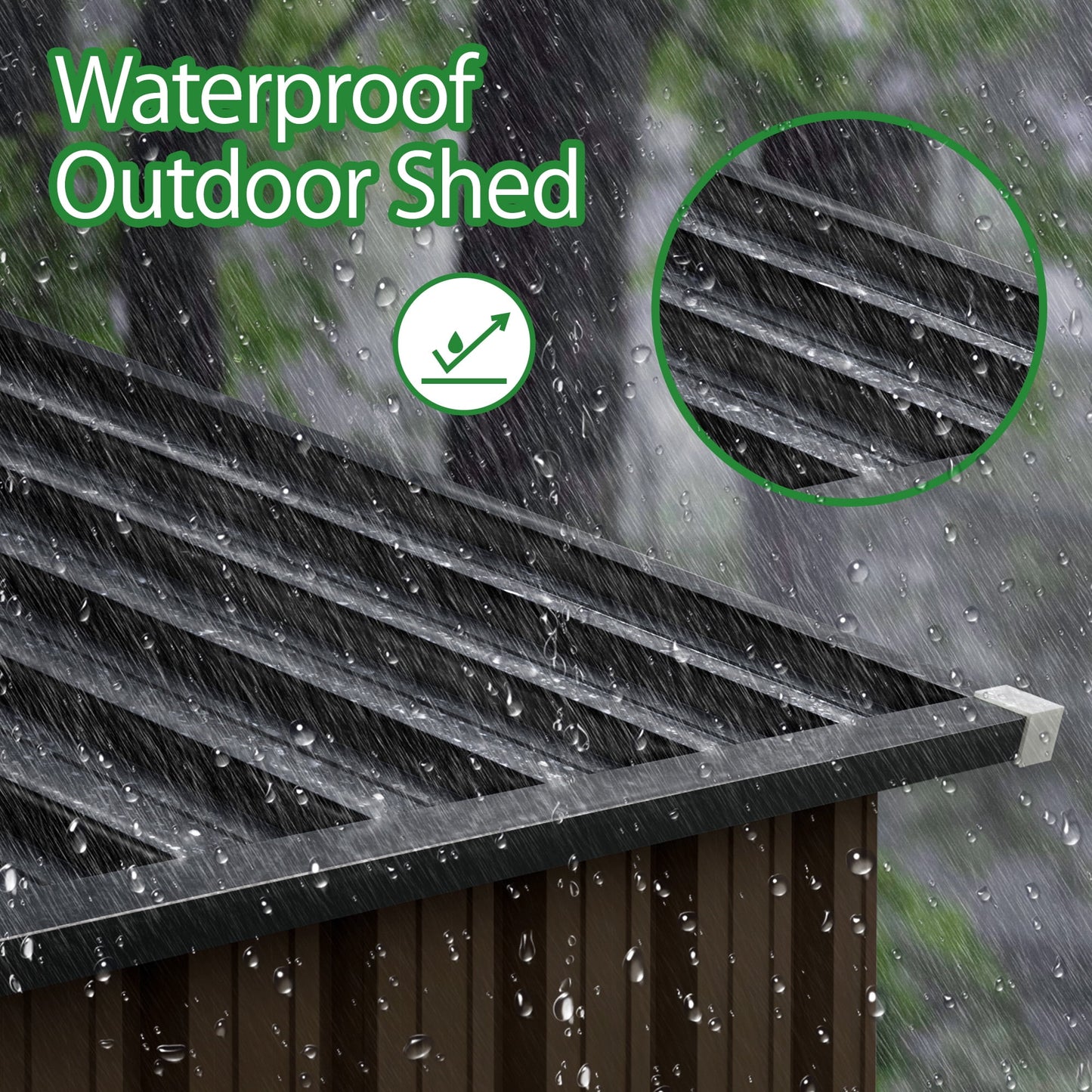 EcoSheds™ SMALL 5x3ft Brown METAL Outdoor Storage Shed