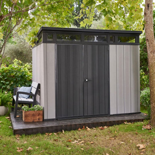 EcoSheds™ EXTRA LARGE Modern 9x7ft RESIN Outdoor Storage Shed