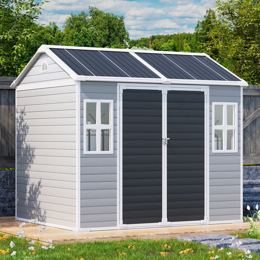 EcoSheds™ LARGE 8x6ft RESIN Outdoor Storage Shed