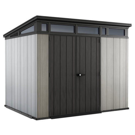 EcoSheds™ EXTRA LARGE Modern 9x7ft RESIN Outdoor Storage Shed