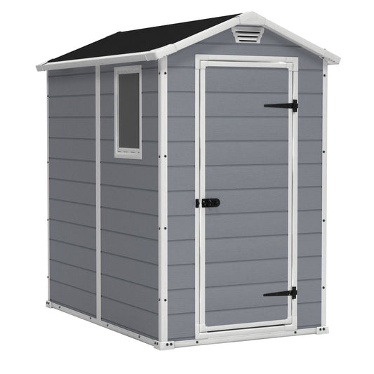 EcoSheds™ MEDIUM 4x6ft Gray RESIN Outdoor Storage Shed