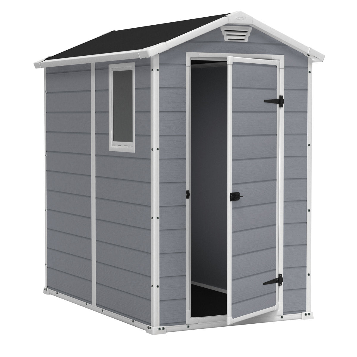 EcoSheds™ MEDIUM 4x6ft Gray RESIN Outdoor Storage Shed