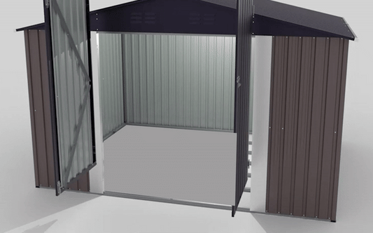 EcoSheds™ LARGE 6x8ft METAL Outdoor Storage Shed