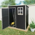 EcoSheds™ SMALL 5x3ft Black RESIN Outdoor Storage Shed