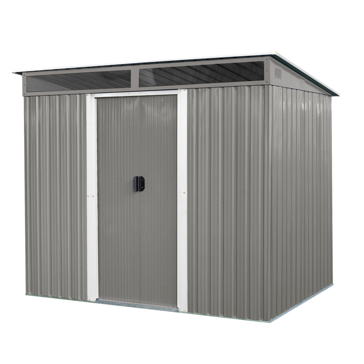 EcoSheds™ LARGE 6x8ft METAL Sliding Door Outdoor Storage Shed
