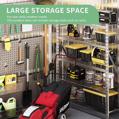 EcoSheds™ MEDIUM 6x4ft Black METAL Outdoor Storage Shed