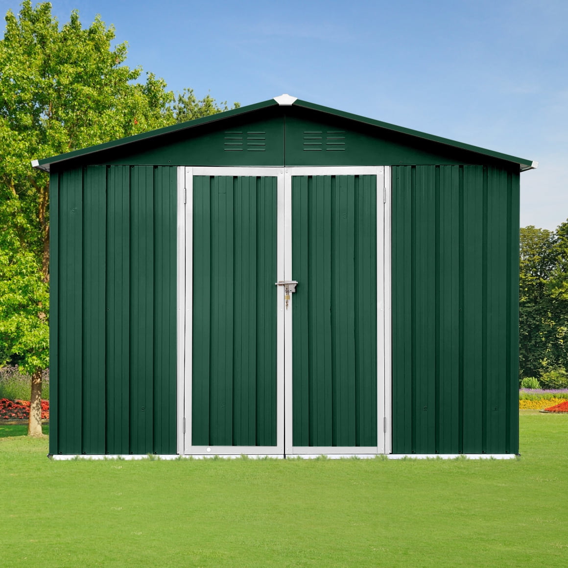 EcoSheds™ LARGE 6x8ft METAL Outdoor Storage Shed
