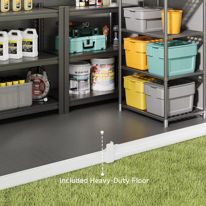 EcoSheds™ SMALL 5x3ft Gray RESIN Outdoor Storage Shed