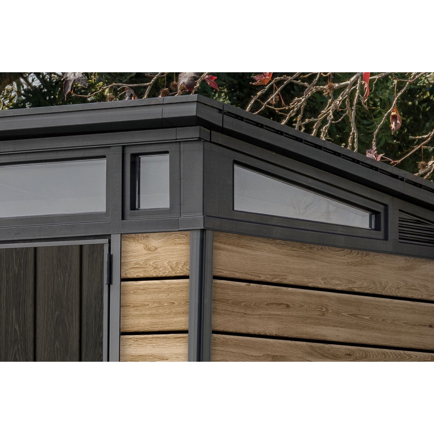 EcoSheds™ EXTRA LARGE Modern 9x7ft RESIN Outdoor Storage Shed
