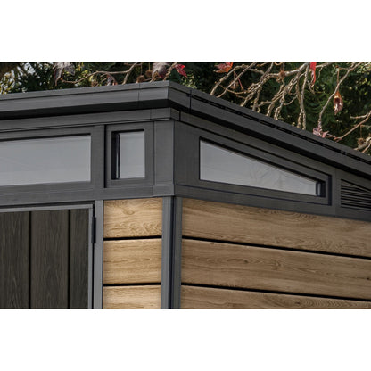 EcoSheds™ EXTRA LARGE Modern 9x7ft RESIN Outdoor Storage Shed