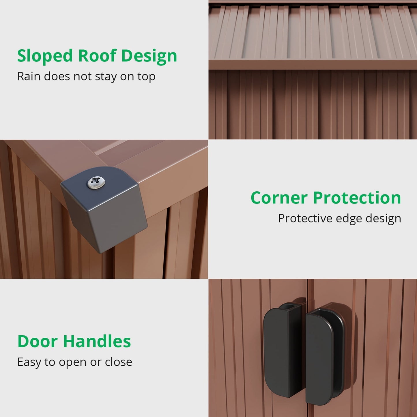 EcoSheds™ EXTRA LARGE 8x15ft METAL Sliding Door Outdoor Storage Sheds