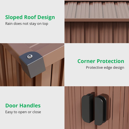 EcoSheds™ EXTRA LARGE 8x15ft METAL Sliding Door Outdoor Storage Sheds