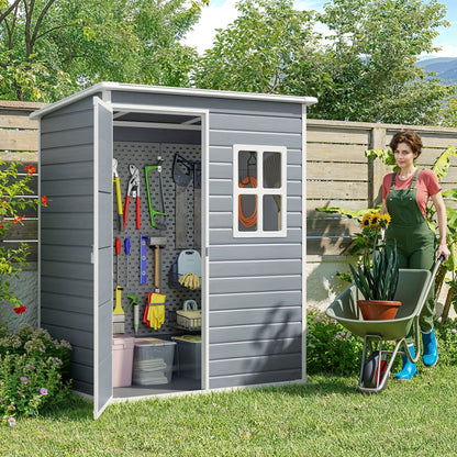 EcoSheds™ SMALL 5x3ft Dark Gray RESIN Outdoor Storage Shed