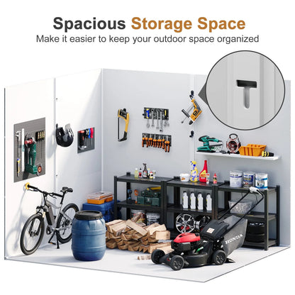 EcoSheds™ LARGE 8x6ft RESIN Outdoor Storage Shed
