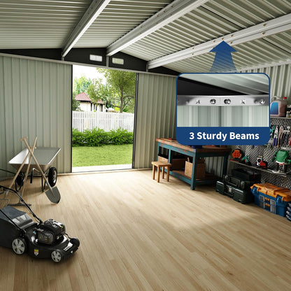 EcoSheds™ LARGE 6x8ft METAL Outdoor Storage Shed