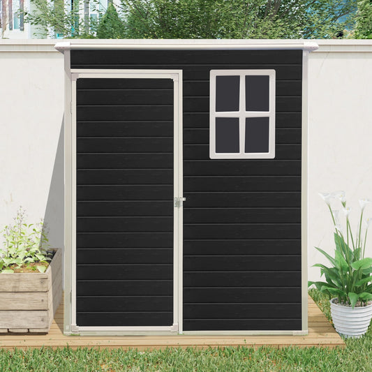 EcoSheds™ SMALL 5x3ft Black RESIN Outdoor Storage Shed