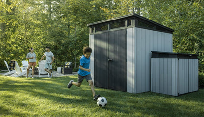 EcoSheds™ EXTRA LARGE Modern 7x7ft RESIN Outdoor Storage Shed