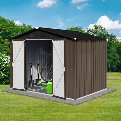 EcoSheds™ LARGE 6x8ft METAL Outdoor Storage Shed
