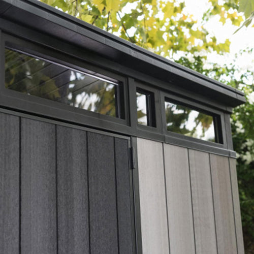 EcoSheds™ EXTRA LARGE Modern 9x7ft RESIN Outdoor Storage Shed