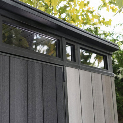 EcoSheds™ EXTRA LARGE Modern 9x7ft RESIN Outdoor Storage Shed