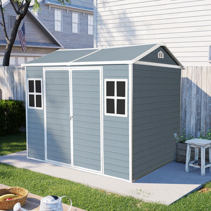 EcoSheds™ LARGE 8x6ft RESIN Outdoor Storage Shed