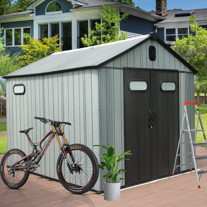 EcoSheds™ EXTRA LARGE Modern 8x10ft RESIN Outdoor Storage Shed