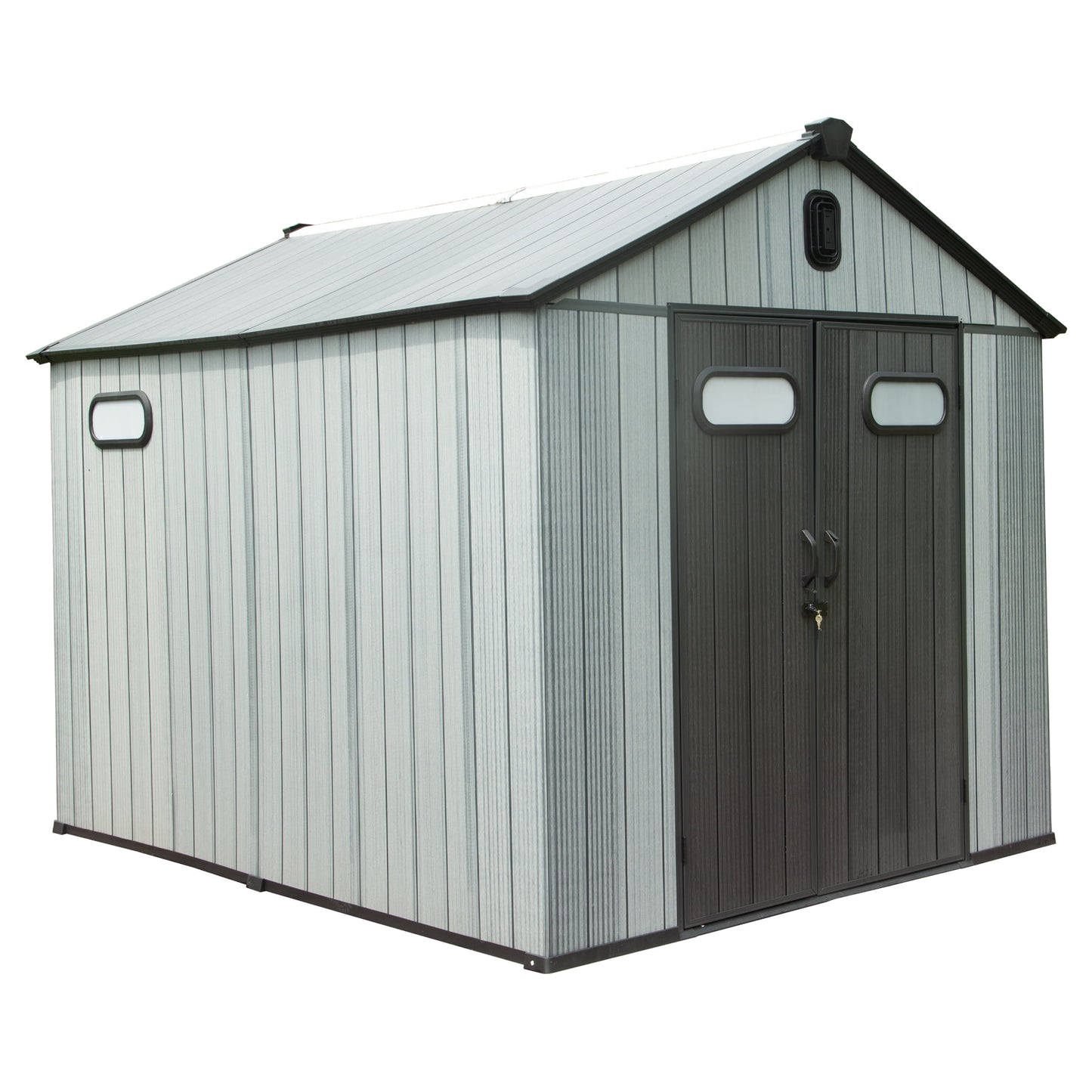 EcoSheds™ EXTRA LARGE Modern 8x10ft RESIN Outdoor Storage Shed