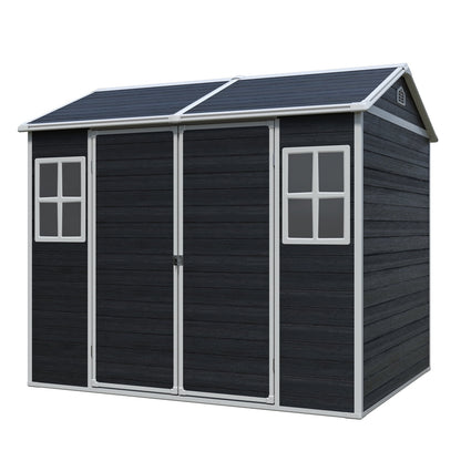 EcoSheds™ LARGE 8x6ft RESIN Outdoor Storage Shed