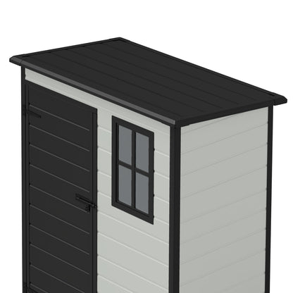 EcoSheds™ SMALL 5x3ft Black/Gray RESIN Outdoor Storage Shed