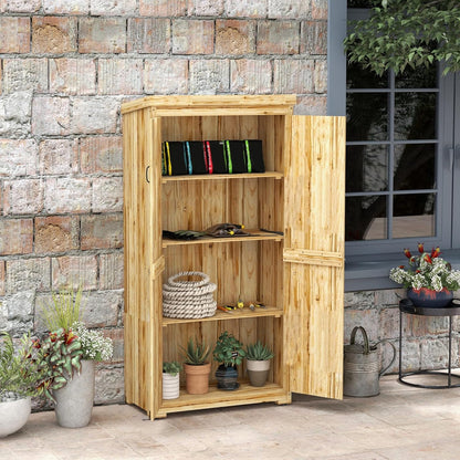 EcoSheds™ Wooden Outdoor Storage Shed 2.6x1.5ft with Metal Roof