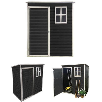 EcoSheds™ SMALL 5x3ft Black RESIN Outdoor Storage Shed