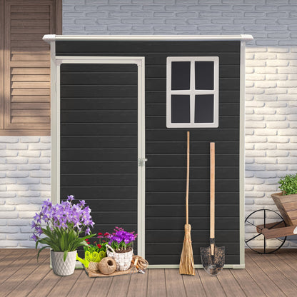 EcoSheds™ SMALL 5x3ft Black RESIN Outdoor Storage Shed