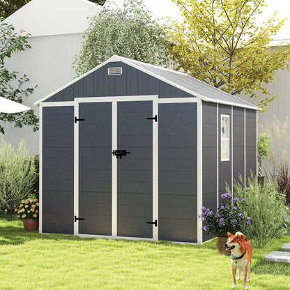EcoSheds™ EXTRA LARGE Modern 8x8ft RESIN Outdoor Storage Shed