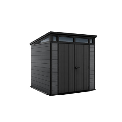 EcoSheds™ EXTRA LARGE Modern 7x7ft RESIN Outdoor Storage Shed