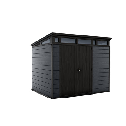 EcoSheds™ EXTRA LARGE Modern 9x7ft RESIN Outdoor Storage Shed