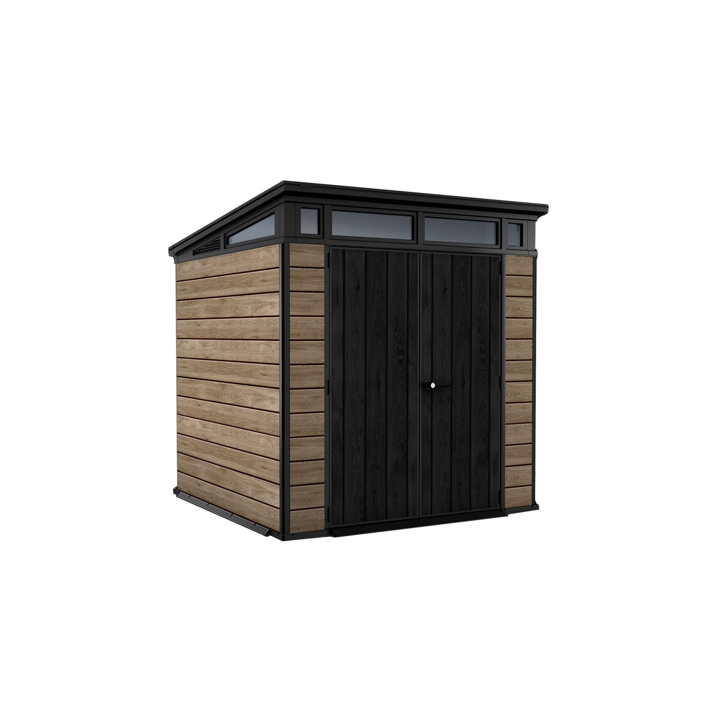 EcoSheds™ EXTRA LARGE Modern 7x7ft RESIN Outdoor Storage Shed