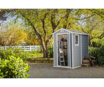 EcoSheds™ MEDIUM 4x6ft Gray RESIN Outdoor Storage Shed