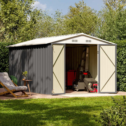 EcoSheds™ EXTRA LARGE 8x12ft METAL Outdoor Storage Sheds