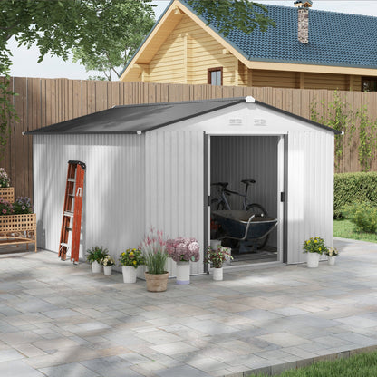 EcoSheds™ EXTRA LARGE 8x15ft METAL Sliding Door Outdoor Storage Sheds