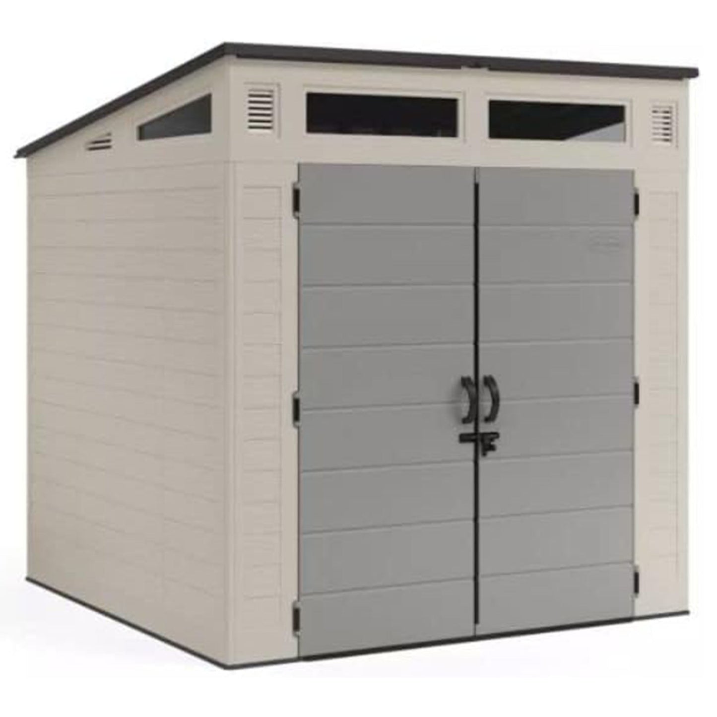 EcoSheds™ EXTRA LARGE Modern 7x7ft RESIN Outdoor Storage Shed