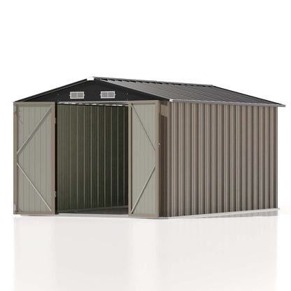 EcoSheds™ EXTRA LARGE 8x12ft METAL Outdoor Storage Sheds