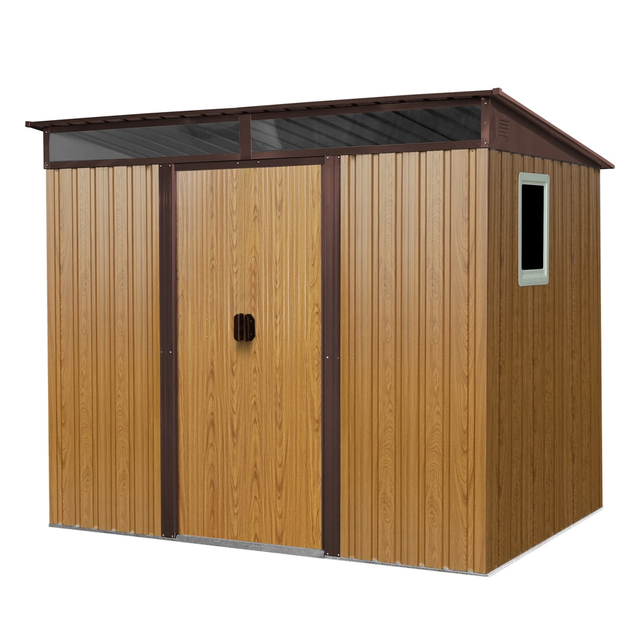 EcoSheds™ LARGE 6x8ft METAL Sliding Door Outdoor Storage Shed