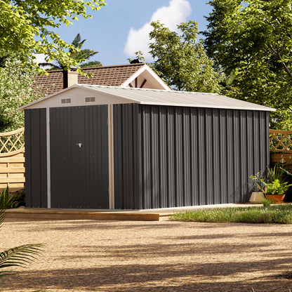 EcoSheds™ EXTRA LARGE 8x12ft METAL Outdoor Storage Sheds