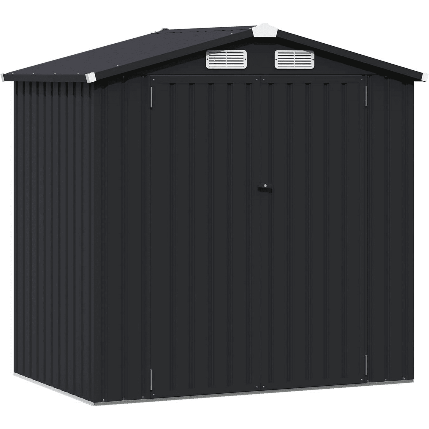 EcoSheds™ MEDIUM 6x4ft Black METAL Outdoor Storage Shed