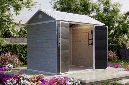 EcoSheds™ LARGE 8x6ft RESIN Outdoor Storage Shed