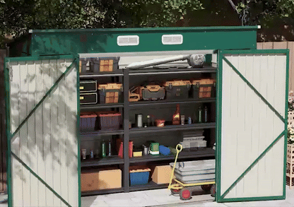 EcoSheds™ LARGE 6x8ft METAL Outdoor Storage Shed