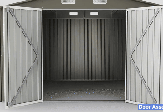 EcoSheds™ EXTRA LARGE 8x10ft METAL Outdoor Storage Shed