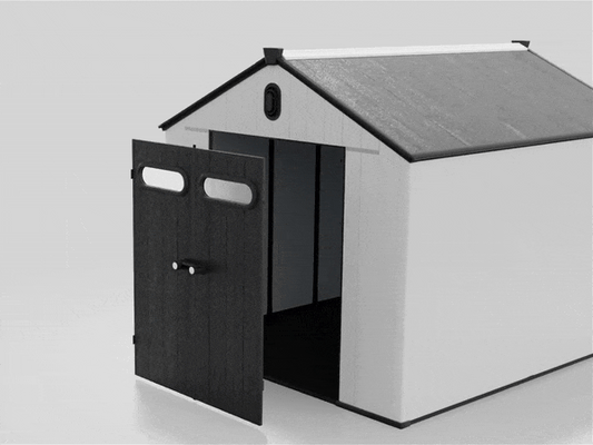 EcoSheds™ EXTRA LARGE Modern 8x10ft RESIN Outdoor Storage Shed