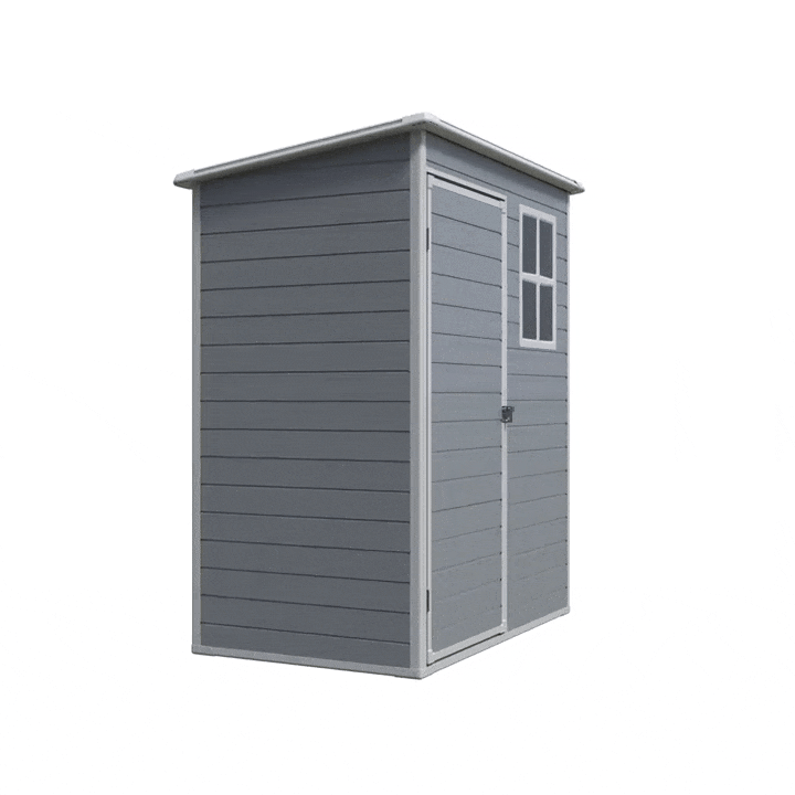 EcoSheds™ SMALL 5x3ft Dark Gray RESIN Outdoor Storage Shed
