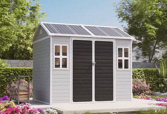 EcoSheds™ LARGE 8x6ft RESIN Outdoor Storage Shed
